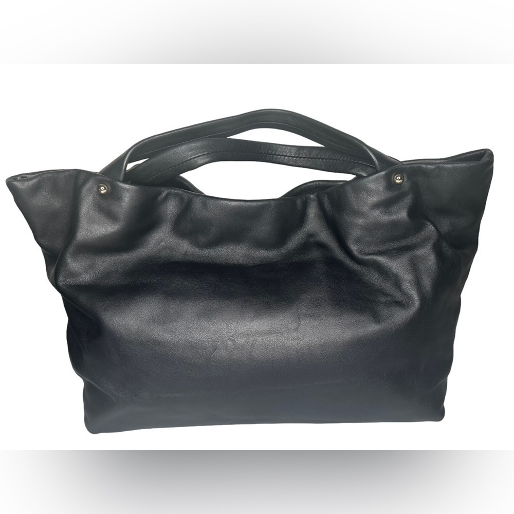 Kate Spade New York Top Handle black leather Bag Turn-Lock Closure at Top - Picture 7 of 16